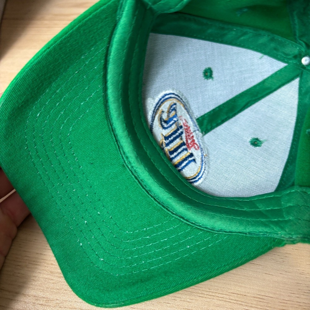 Miller Lite Hat Cap Strap Back Green Beer Vintage Logo Adjustable - Picture 7 of 9